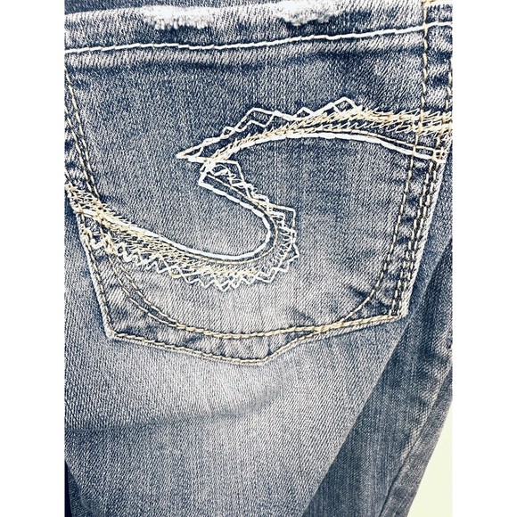 Vtg Silver Suki Denim Jeans Women 27/32 Light Wash Boot Cut Low Rise Y2K… - Picture 12 of 14